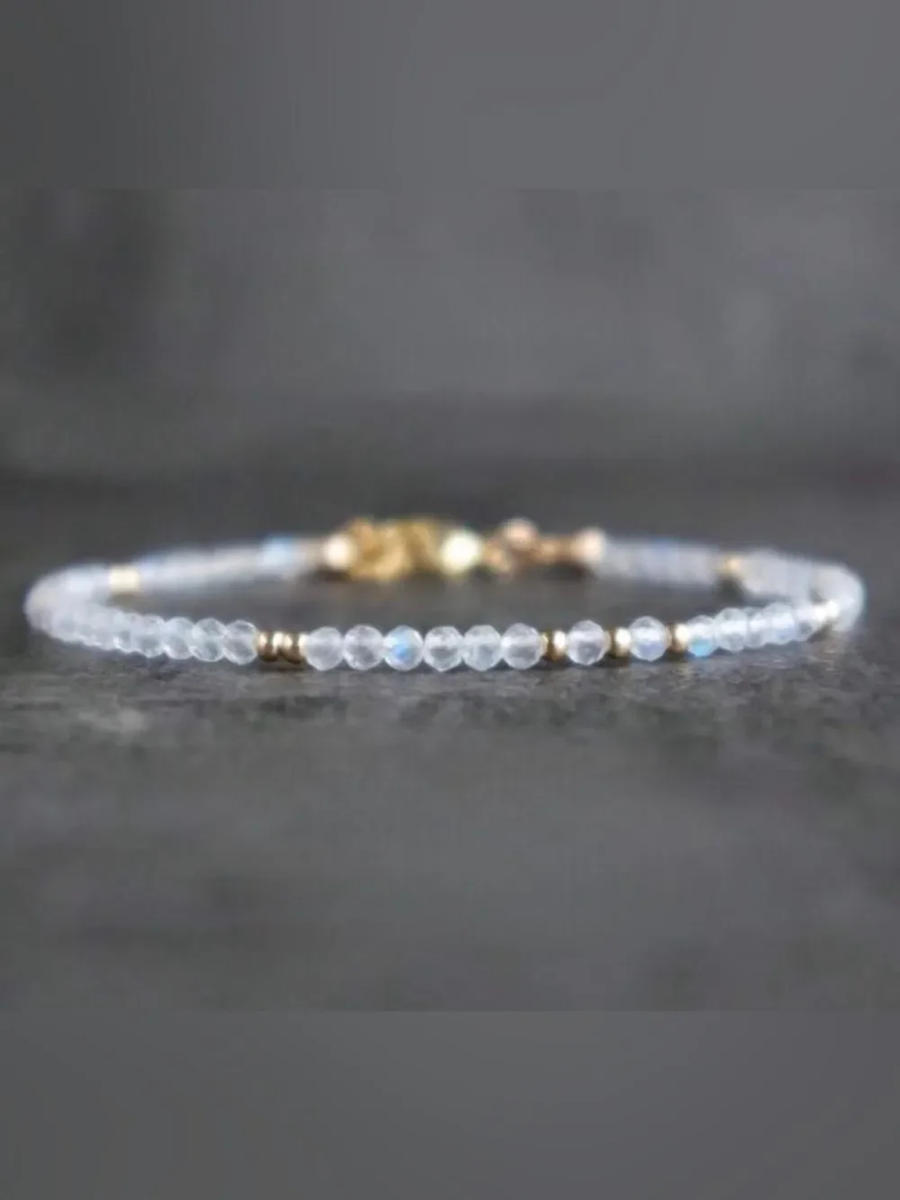 Moonstone Beaded Bracelet #2709